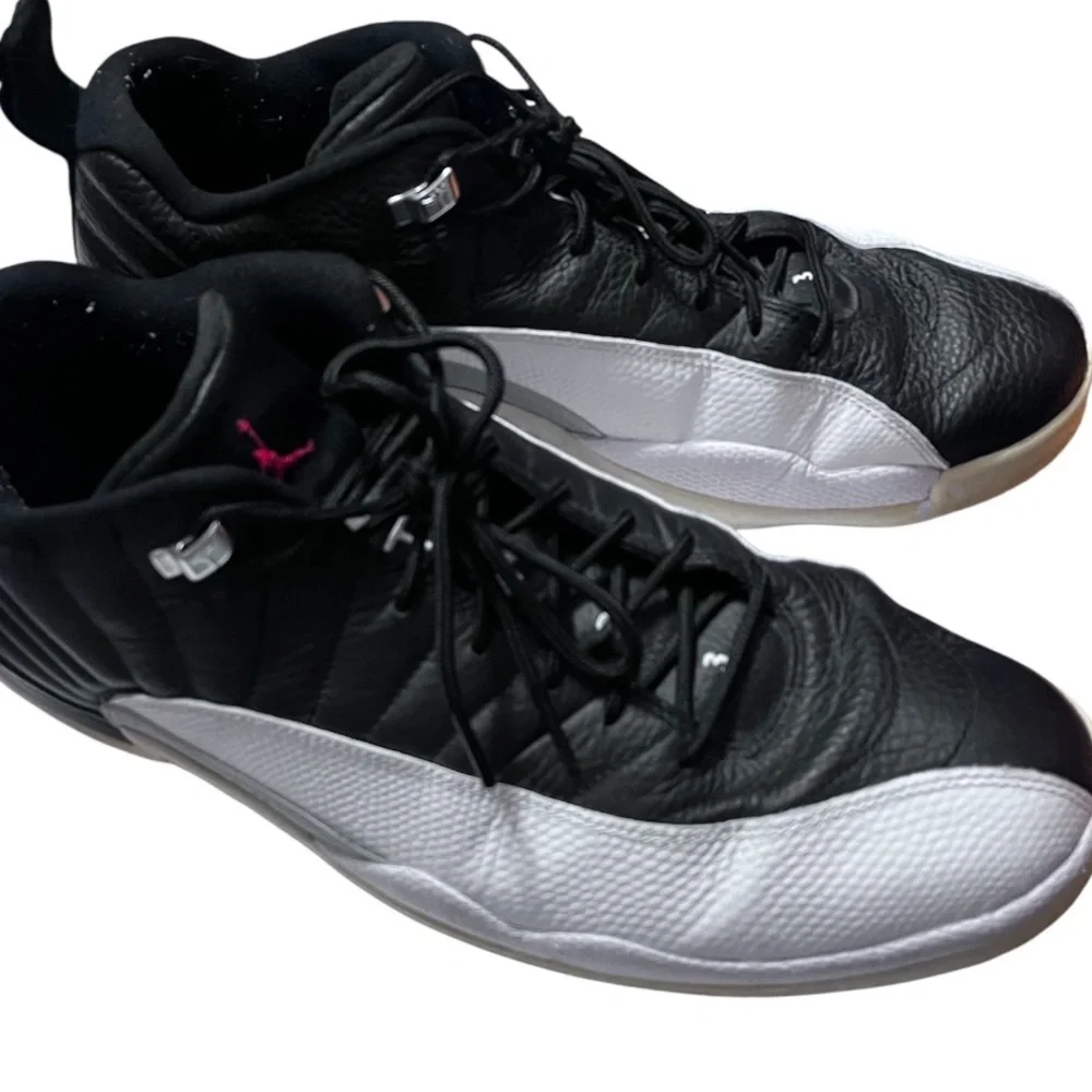 Nike Air Jordan 12 XII Retro Low Playoffs Black White Sz 14 Sneakers 308317-004